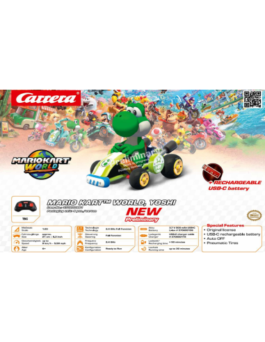 MARIO KART WORLD - Yoshi - RC 1/20 21cm 