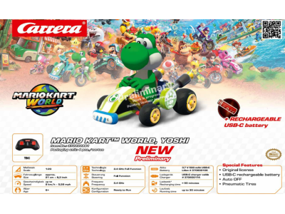 MARIO KART WORLD - Yoshi - RC 1/20 21cm 