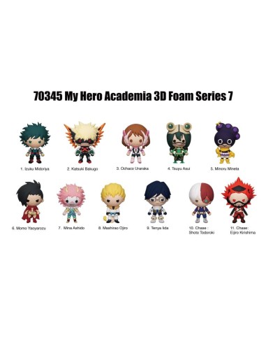MY HERO ACADEMIA - Series 7 - 3D Foam Bag Clip (Display 24 Pcs) 