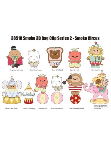 SMOKO - Series 2 - 3D Foam Bag Clip (Display 24 Pcs) 