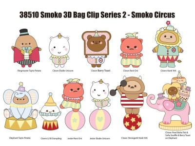 SMOKO - Series 2 - 3D Foam Bag Clip (Display 24 Pcs) 