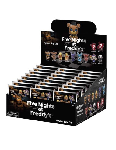FIVE NIGHTS AT FREDDY'S - Series 1 - 3D Foam Bag Clip (Display 24 Pcs) 