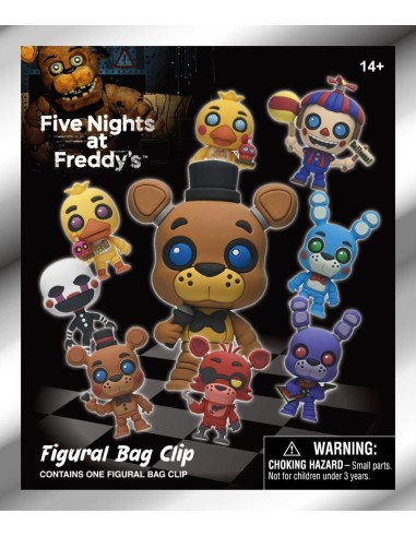 FIVE NIGHTS AT FREDDY'S - Series 1 - 3D Foam Bag Clip (Display 24 Pcs) 