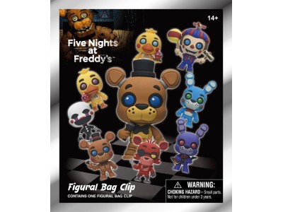 FIVE NIGHTS AT FREDDY'S - Series 1 - 3D Foam Bag Clip (Display 24 Pcs) 