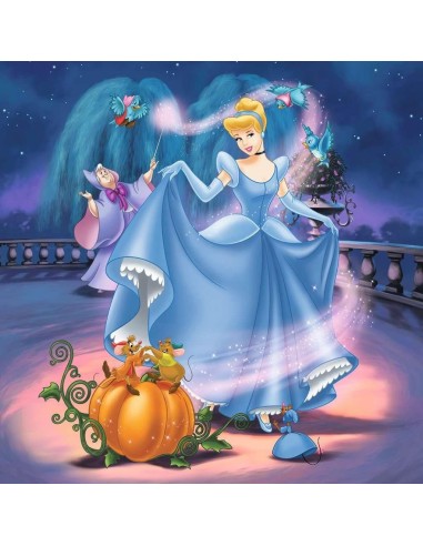 DISNEY PRINCESSE - Blanche-Neige, Cendrillon, Ariel - 3 Puzzle 49P 