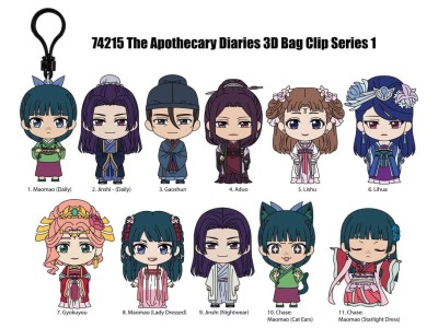 CARNETS DE L'APOTHICAIRE -Series 1 - 3D Foam Bag Clip (Display 24 Pcs) 