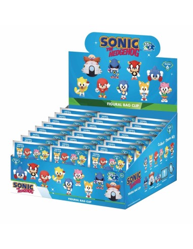 SONIC - Series 6 - 3D Foam Bag Clip (Display 24 Pcs) 
