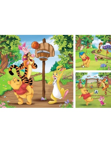 WINNIE L'OURSON - Journée sportive - 3 Puzzle 49P 