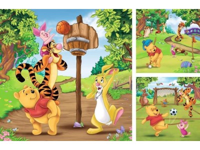 WINNIE L'OURSON - Journée sportive - 3 Puzzle 49P 