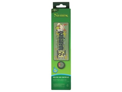 SHREK - Tapis de Bureau XL + 1 Sous-Verre 