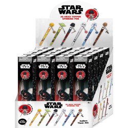 STAR WARS - Stylo rotatif 3D Head Topper (Display de 12 pcs) 