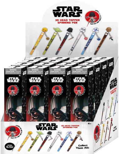 STAR WARS - Stylo rotatif 3D Head Topper (Display de 12 pcs) 