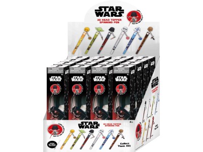 STAR WARS - Stylo rotatif 3D Head Topper (Display de 12 pcs) 