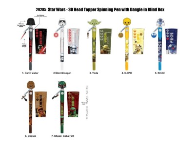 STAR WARS - Stylo rotatif 3D Head Topper (Display de 12 pcs) 