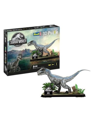 JURASSIC WORLD - Velociraptor Blue - Puzzle 3D 57pcs 