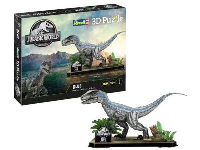 JURASSIC WORLD - Velociraptor Blue - Puzzle 3D 57pcs 