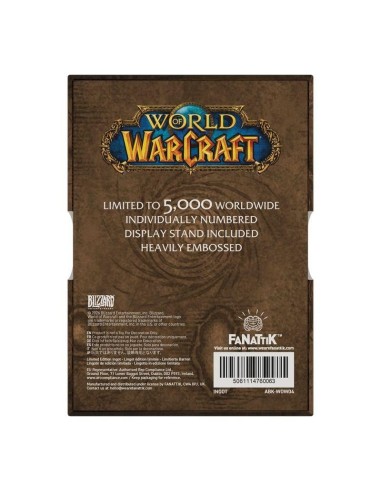WORLD OF WARCRAFT - Cover - Lingot Edition Limitée 