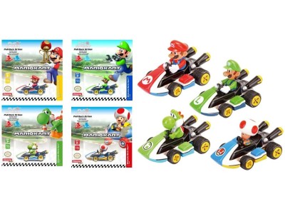 MARIO KART 8-Mario, Luigi, Yoshi, Toad -Display 12pcs Pull Back Action 