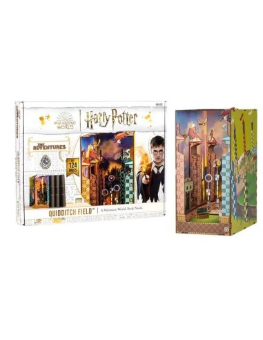 HARRY POTTER-BOOK NOOK KIT -Terrain de Quidditch -124pc +Eclairage LED 