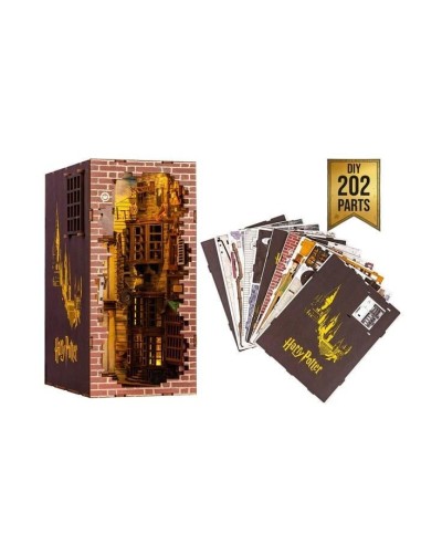 HARRY POTTER -BOOK NOOK KIT -Chemin de Traverse - 202pc +Eclairage LED 