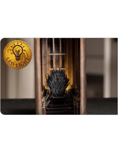 GAME OF THRONES - BOOK NOOK KIT - Thrône de Fer - 91pc + Eclairage LED 