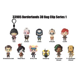 BORDERLANDS - Series 1 - 3D Foam Bag Clip (Display 24 Pcs)  2