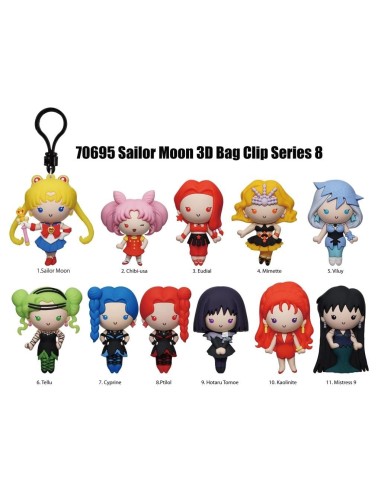 SAILOR MOON - Series 8 - 3D Foam Bag Clip (Display 24 Pcs) 