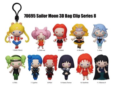SAILOR MOON - Series 8 - 3D Foam Bag Clip (Display 24 Pcs) 