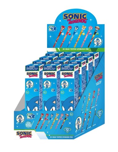 SONIC - Stylo rotatif 3D Head Topper (Display de 12 pcs) 