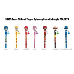 SONIC - Stylo rotatif 3D Head Topper (Display de 12 pcs)  2