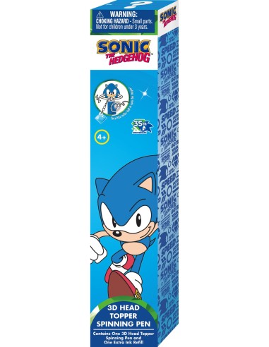 SONIC - Stylo rotatif 3D Head Topper (Display de 12 pcs) 