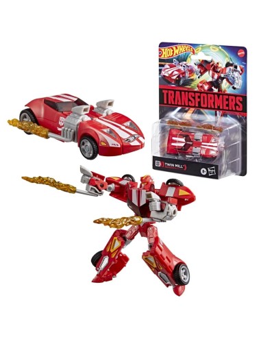 TRANSFORMERS X HOT WHEELS - Twin Mill - Figurine Collaborative 12.5cm 