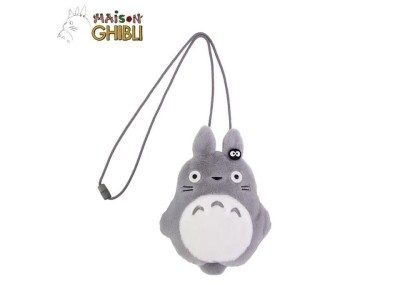 MON VOISIN TOTORO - Totoro Gris - Sacoche peluche à cordon 