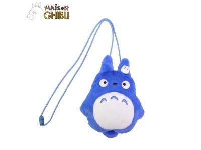 MON VOISIN TOTORO - Totoro Bleu - Sacoche peluche à cordon 