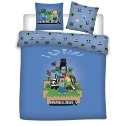 MINECRAFT - Parure de lit 240x220cm + 2x65x65cm 