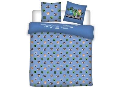 MINECRAFT - Parure de lit 240x220cm + 2x65x65cm 