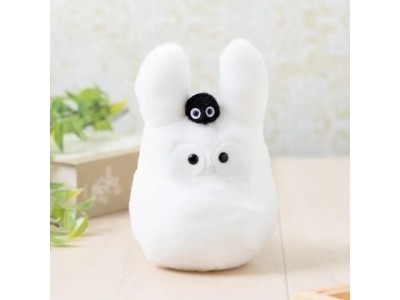 MON VOISIN TOTORO - Totoro Blanc - Peluche Beanbag 15cm 