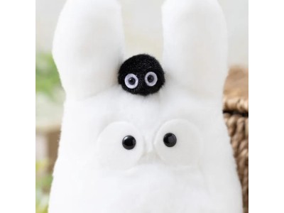 MON VOISIN TOTORO - Totoro Blanc - Peluche Beanbag 15cm 