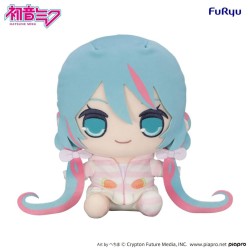 HATSUNE MIKU - Rabbite Ear Hood Pajama - Big Plush Toy Kyurumaru 28cm 