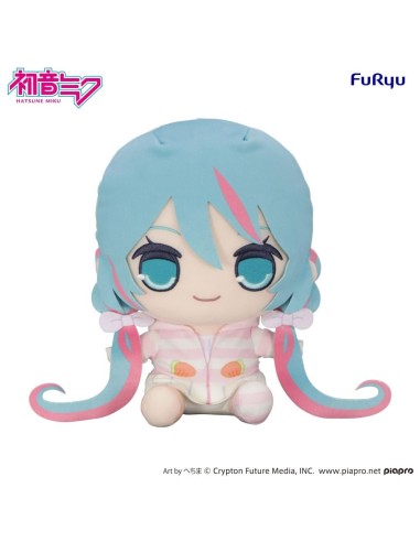 HATSUNE MIKU - Rabbite Ear Hood Pajama - Big Plush Toy Kyurumaru 28cm 