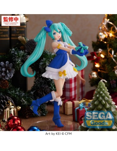 HATSUNE MIKU - Saphire Christmas - Figurine High Premium 21cm 