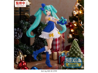 HATSUNE MIKU - Saphire Christmas - Figurine High Premium 21cm 