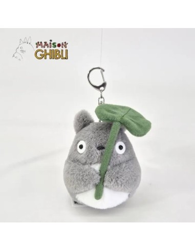 MON VOISIN TOTORO - Totoro gris feuille - Porte-clé peluche Nakayoshi 