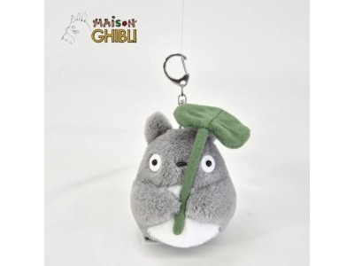 MON VOISIN TOTORO - Totoro gris feuille - Porte-clé peluche Nakayoshi 
