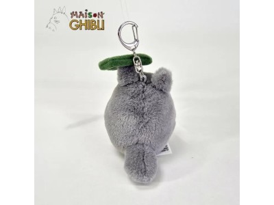 MON VOISIN TOTORO - Totoro gris feuille - Porte-clé peluche Nakayoshi 