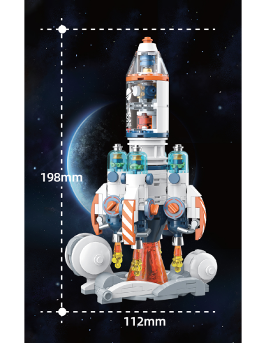 POP SERIES - Kit de Construction - Fusée exploration spatiale - 294pc 