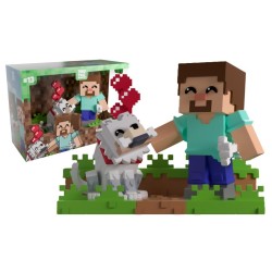 MINECRAFT - Domestiquer un loup - Figurine Youtooz 13cm 