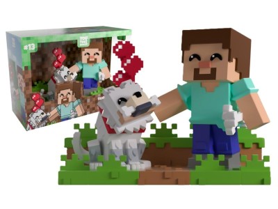 MINECRAFT - Domestiquer un loup - Figurine Youtooz 13cm 