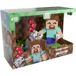 MINECRAFT - Domestiquer un loup - Figurine Youtooz 13cm  2