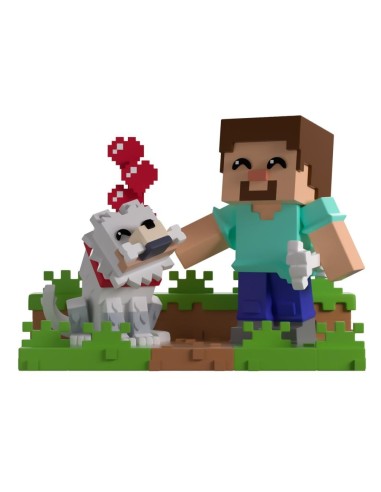 MINECRAFT - Domestiquer un loup - Figurine Youtooz 13cm 